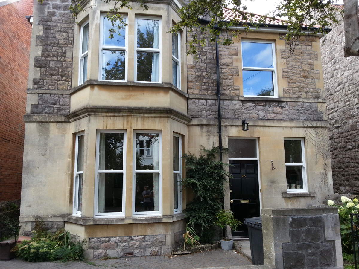 Victorian house with New PVC Sash Windows